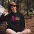 This Camping hoodie features a stunning colorful gradient forest graphic that captures the essence of the great outdoors. With the inspiring saying "WILD-Not All Who Wander Are Lost" boldly printed, it serves as a reminder to embrace your wild spirit and wanderlust.